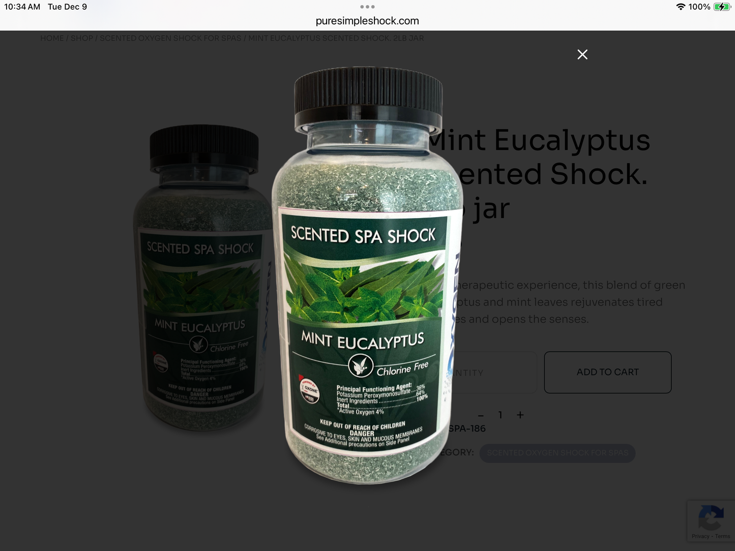 Scented Spa Shock Mint Eucalyptus