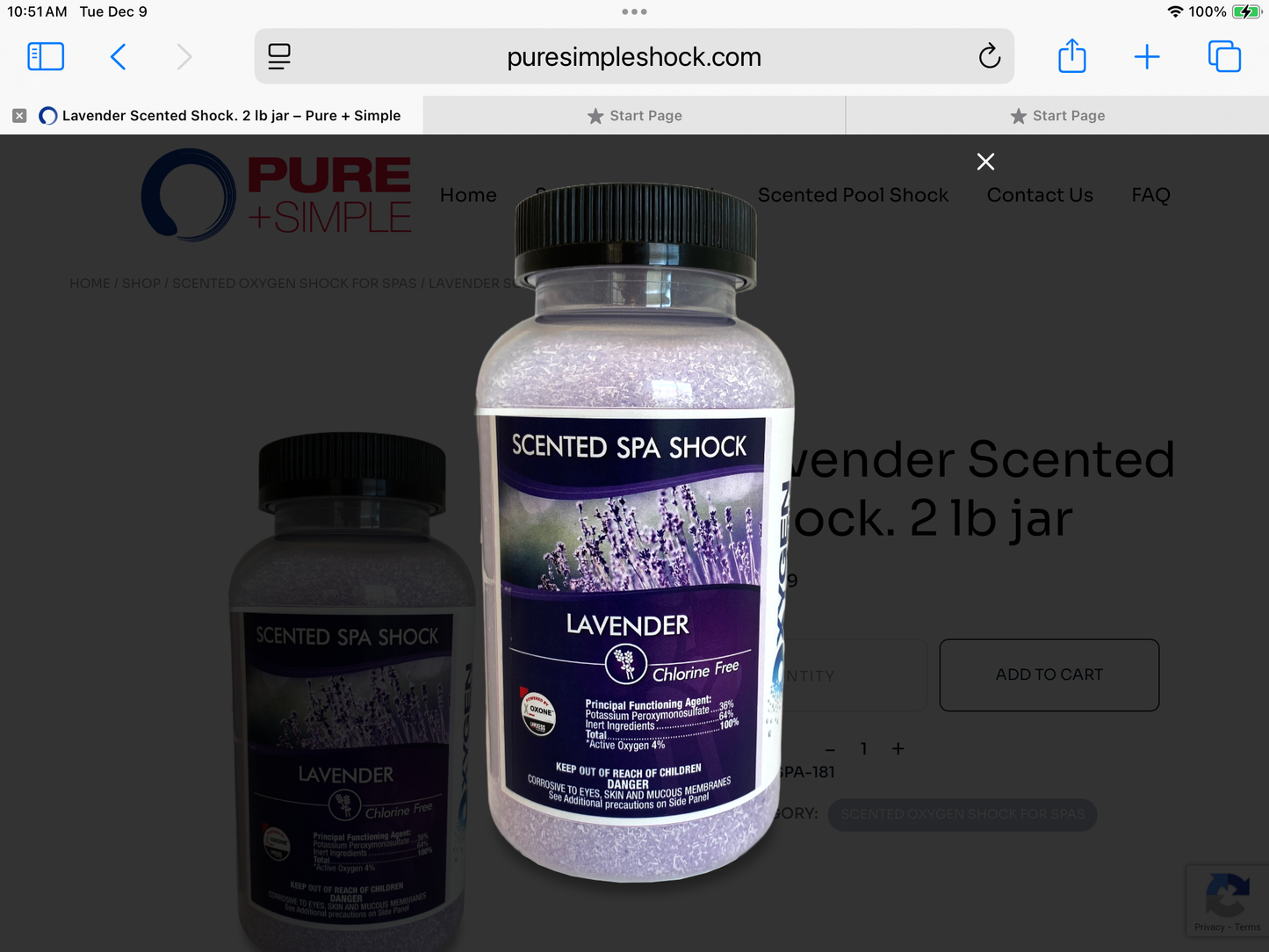 Scented Spa Shock Lavender